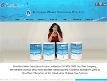 Tablet Screenshot of nivedhanwatersolutions.com